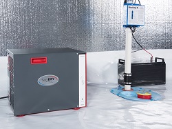 view of an energy efficient crawl space dehumidifier system installed