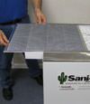 Closeup of the air system for our dehumidification system for Denver,  basements